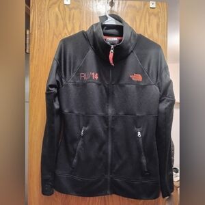 The North Face RU/14 International Flags Jacket Women's M/M Black Full Zip Fleec
